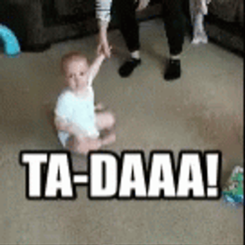 Tada Hi Cute Baby GIF