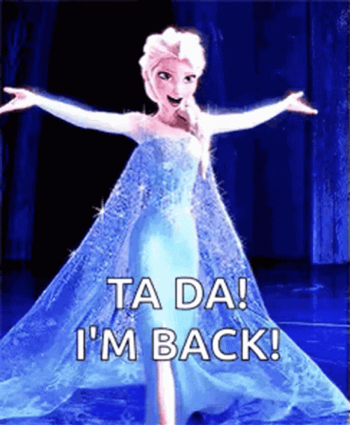Tada I'm Back Elsa Frozen GIF