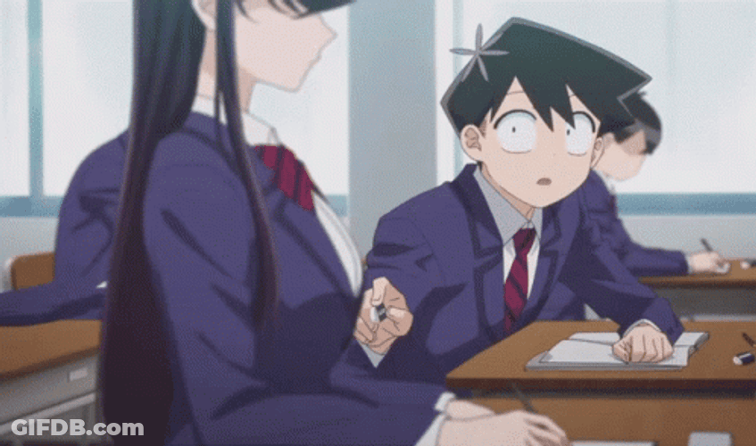 Tadano Shocked Komi Can't Communicate GIF