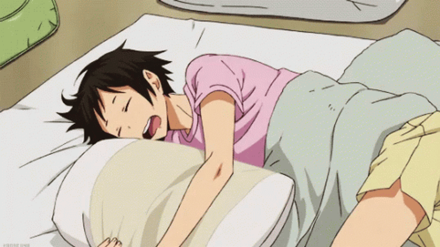 Tadashi Yamaguchi Anime Sleeping Hugging Pillow GIF