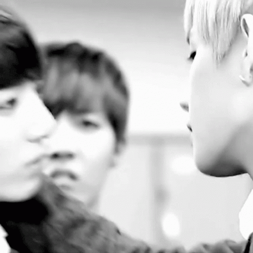 Taekook Almost Kiss GIF