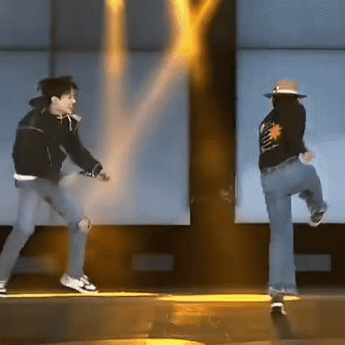 Taekook Dancing On Stage GIF