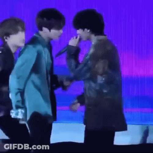 Taekook Facing Each Other GIF
