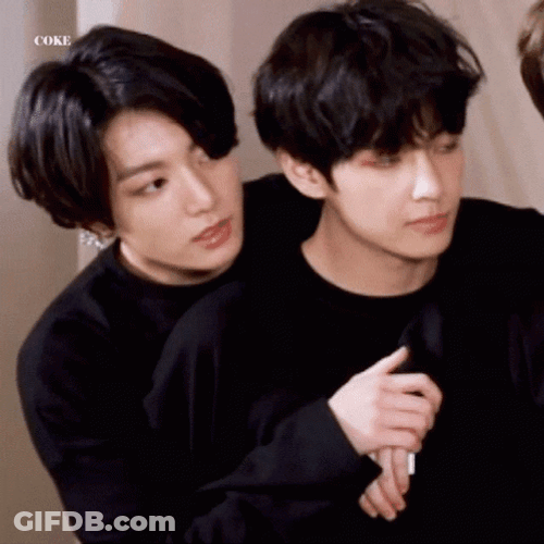 Taekook Slight Patting GIF