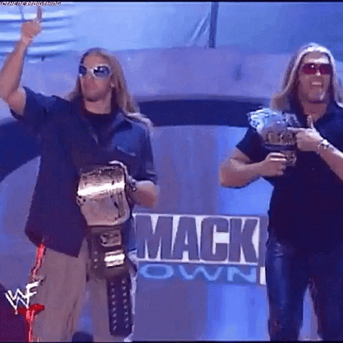 Tag Team Champions Edge And Christian Cage GIF