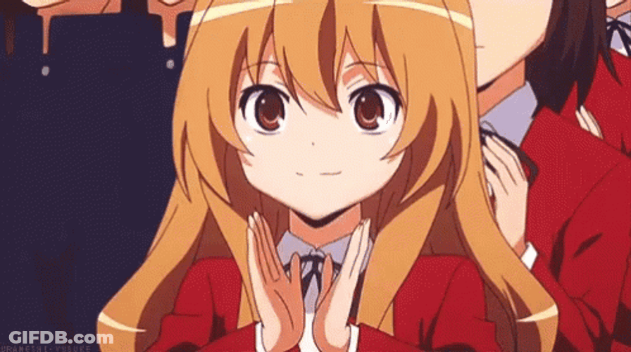 Taiga Aisaka Clapping Happily GIF