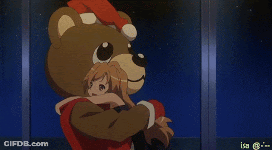 Taiga Aisaka Dancing With Giant Bear GIF
