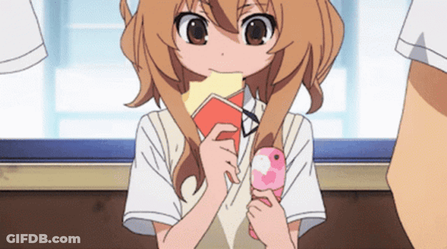Taiga Aisaka Eating GIF