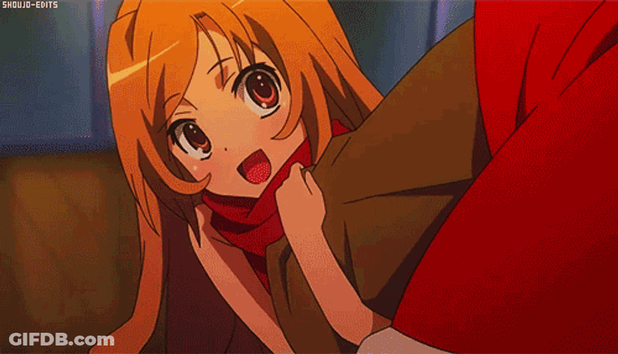Taiga Aisaka Holding Giant Bear GIF