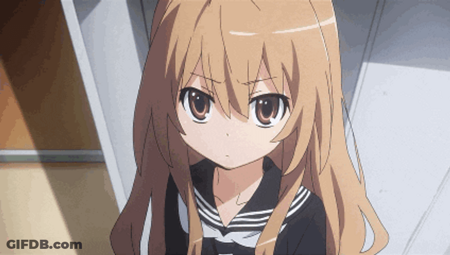 Taiga Aisaka Looking Down GIF
