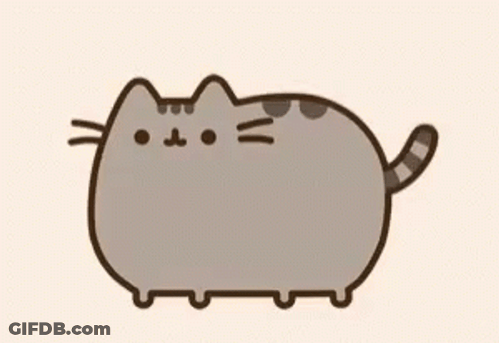 Tail Wagging Cat On Pusheen Thanksgiving GIF