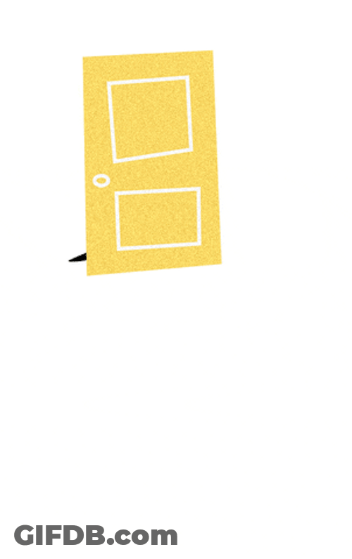 Tailed Shadow Open Door GIF