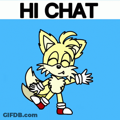 Tails From Sonic Saying Hi Chat GIF