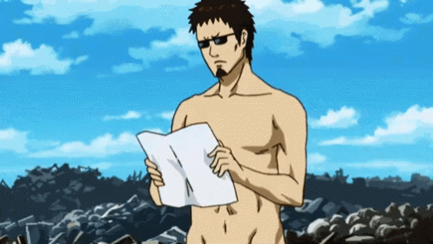 Taizo Hasegawa Naked Gintama GIF