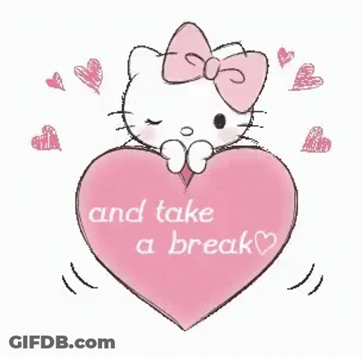 Take A Break Hello Kitty GIF