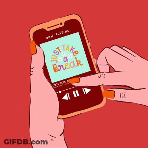 Take A Break Playing Song On Phone GIF