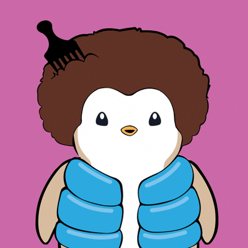 Take A Break Pudgy Penguin With Curly Hair GIF