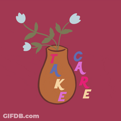 Take Care Flower Vase GIF