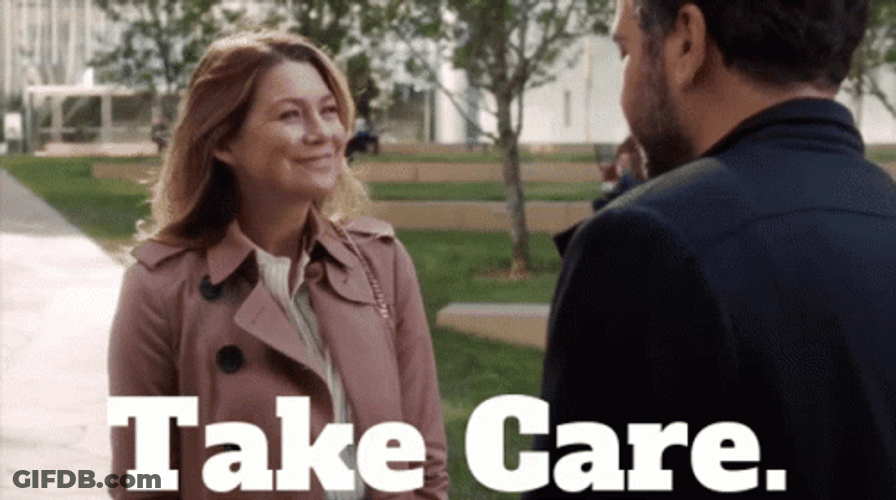 Take Care Grey's Anatomy Meredith Grey GIF