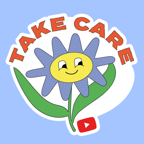 Take Care Groovy Flower Mental Health YouTube GIF