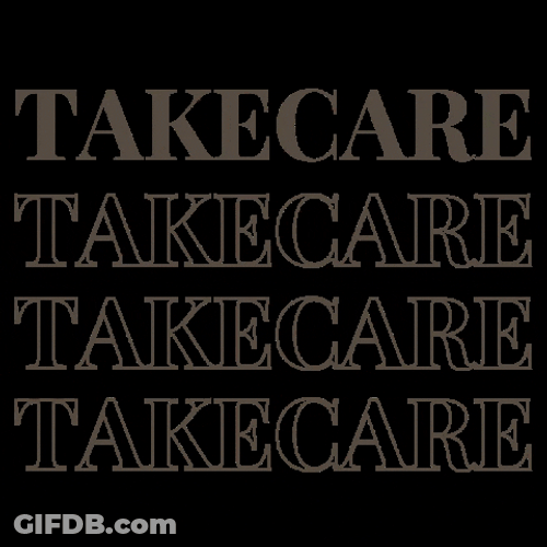 Take Care Repeated Text Shadow GIF