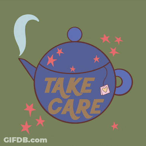 Take Care Steaming Teapot GIF