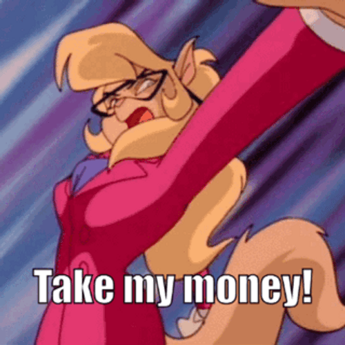 Take My Money Throwing Bag GIF