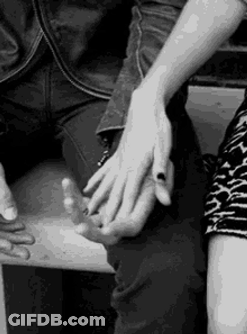 Take My Strong Hand Couple While Sitting GIF