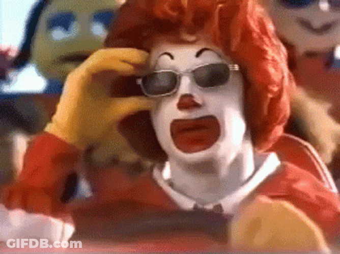 Take Off Glasses Ronald Mcdonald GIF