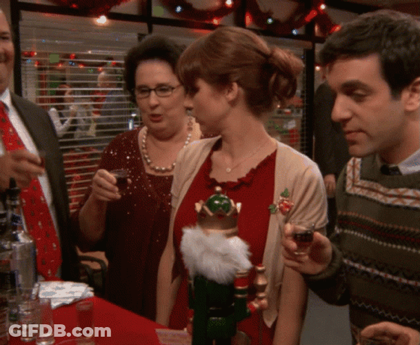 Take Shot Office Christmas Party GIF