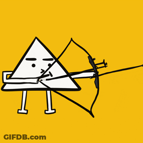 Taking Archery Shot Triangle Animation GIF