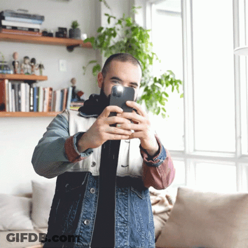 Taking Picture In Iphone 14 Pro Rear Camera GIF