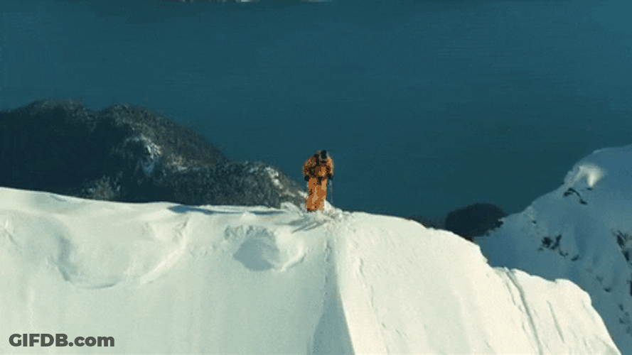 Taking Ski Into High Mountain GIF