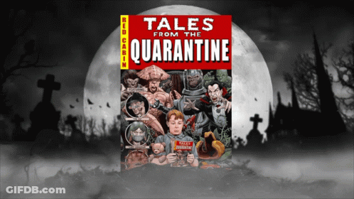 Tales From The Quarantine Cover With Graveyard GIF