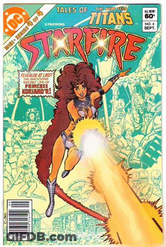 Tales Of The Titans Starfire Comic Book Cover GIF