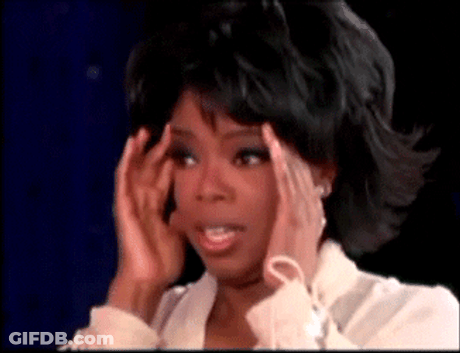 Talk Show Host Oprah Winfrey Headache Reaction GIF