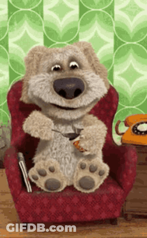 Talking Ben Eating Can Food GIF