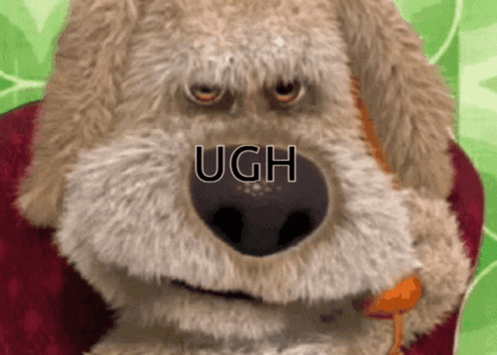 Talking Ben Frustrated Reaction Close Up GIF