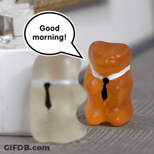 Talking Office Gummy Bears Good Morning Honey GIF