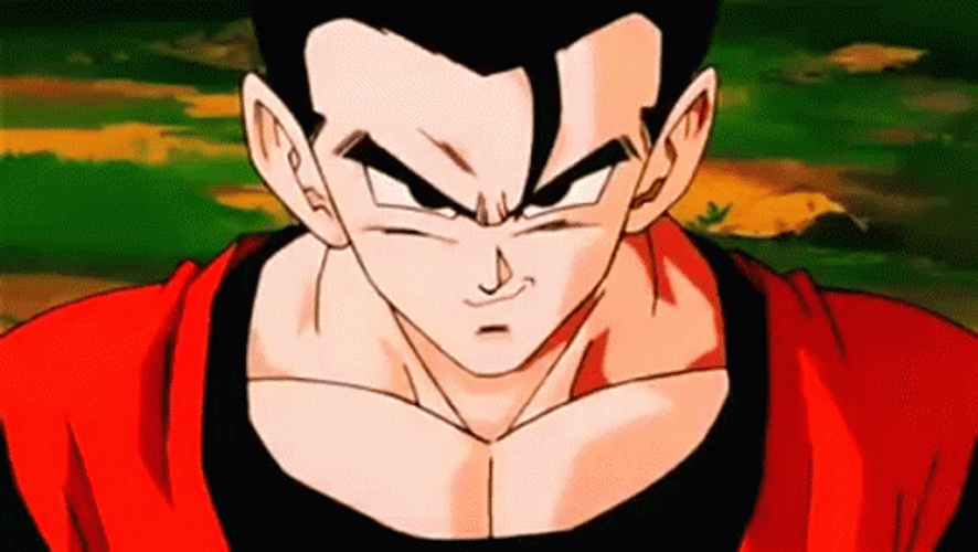 Talking Smirking Gohan GIF