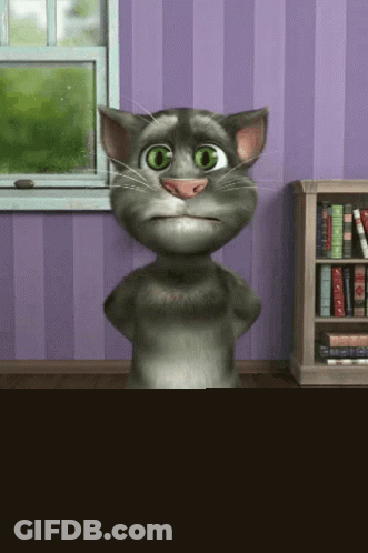Talking Tom Cat Standing On Floor GIF