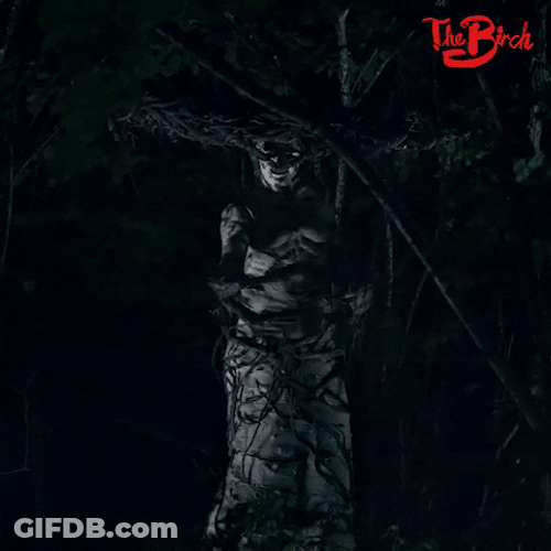 Tall Wendigo Seen In The Forest GIF