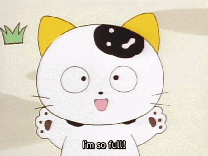 Tama And Friends I'm So Full GIF