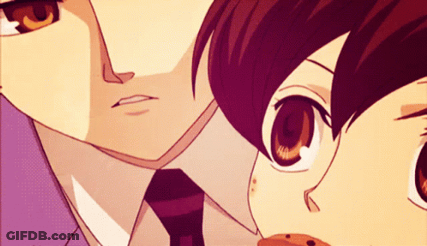 Tamaki Suoh Lick Haruhi Fujioka Face GIF