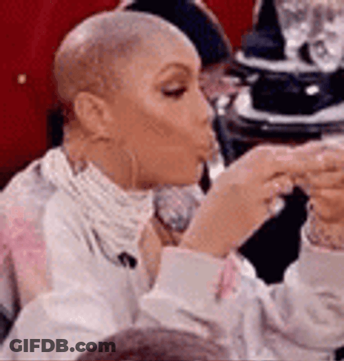Tamar Braxton Oop Reaction While Eating GIF