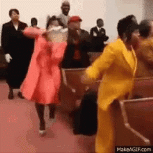 Tambourine Church Lady GIF