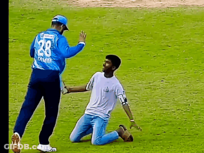Tamim Iqbal Dodging Fan GIF