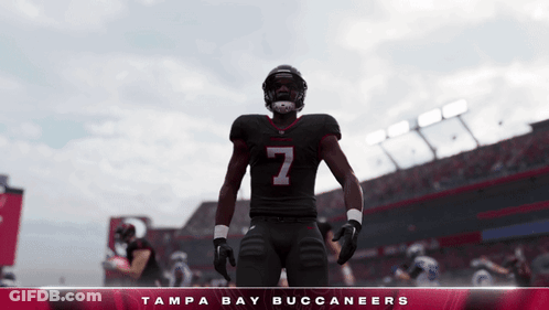 Tampa Bay Buccaneers Player Number 7 At Stadium GIF