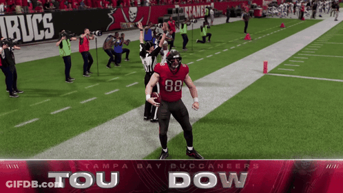 Tampa Bay Buccaneers Player Tou Dow On Field GIF