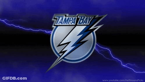 Tampa Bay Lightning Logo With Lightning Bolts GIF